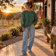 Sunday & Heir Proverbs 31 standing model at sunset, sleeve lettering per approved reference