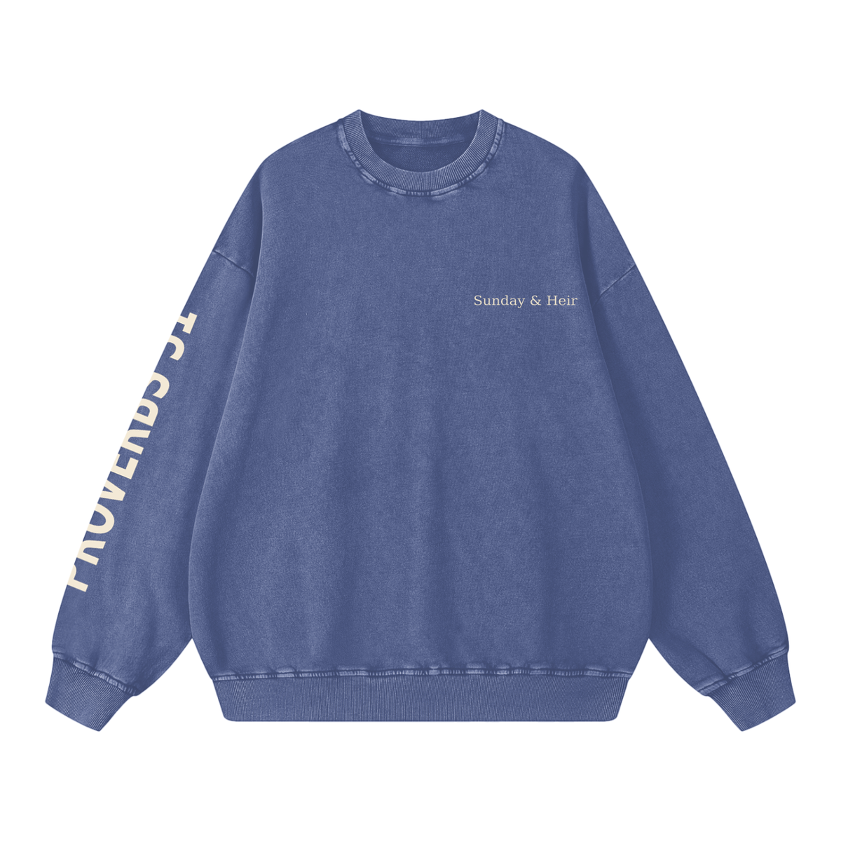 Proverbs 31 Snow Washed Oversized Crewneck